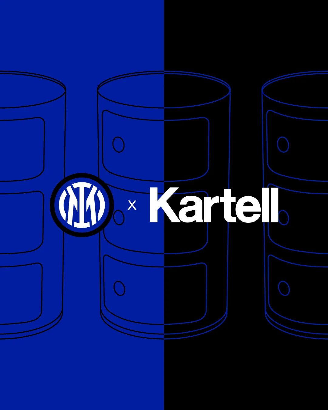 Kartell componibili clásico contenedor 3 elementos, blanco