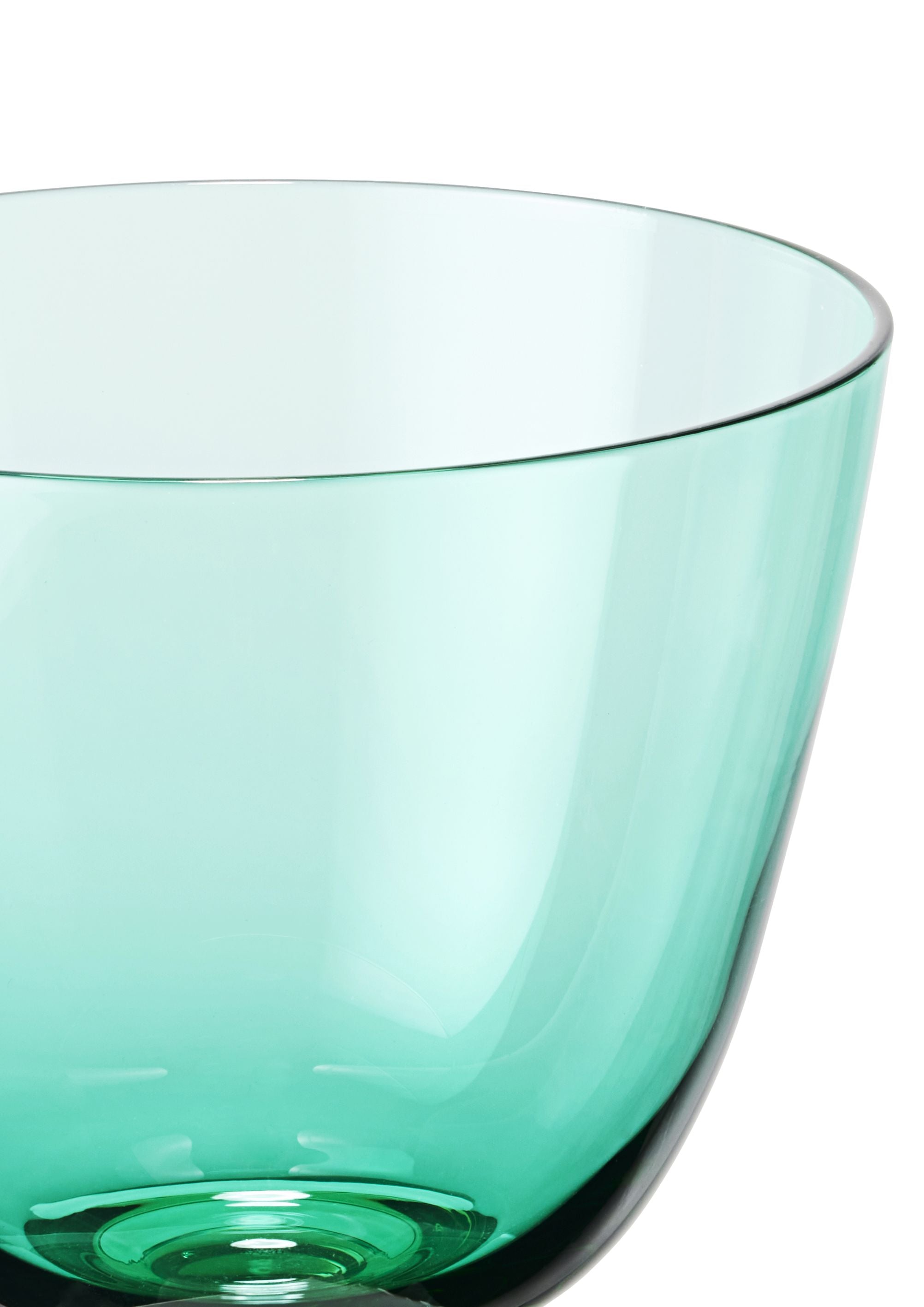 Holmegaard Flow Glass a piedi 35 CL, verde smeraldo
