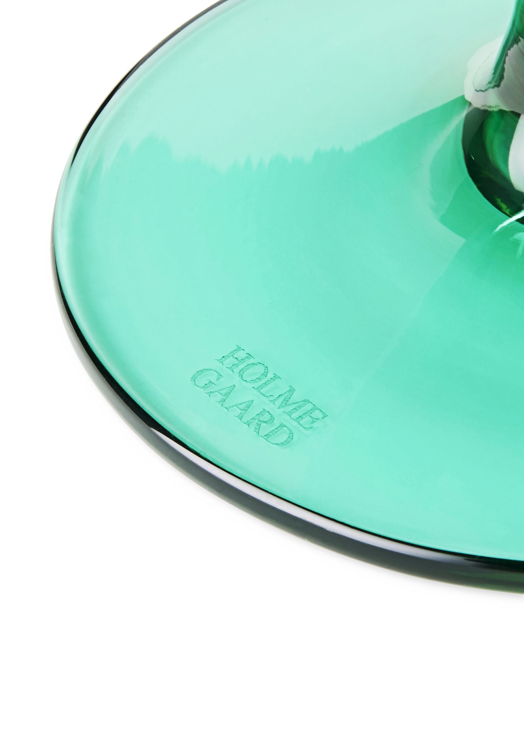 Holmegaard Flow Glass til fods 35 CL, Emerald Green