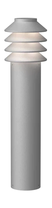 Louis Poulsen Bolding Garden Bollard LED 3000 K 14 W Base avec adaptateur long, aluminium