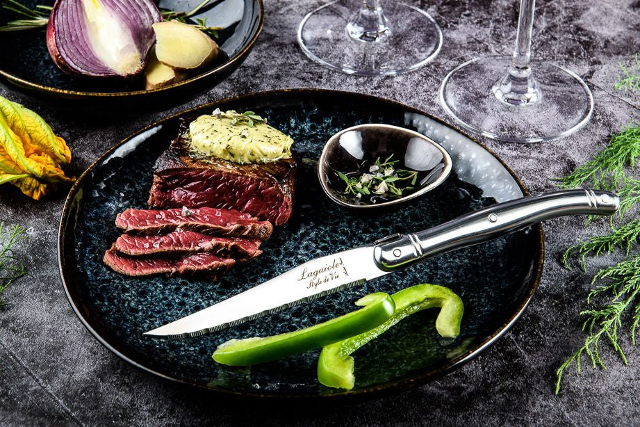 Style De Vie Authentique Laguiole Premium Line Steak Knives 6 Piece Set, Stainless Steel