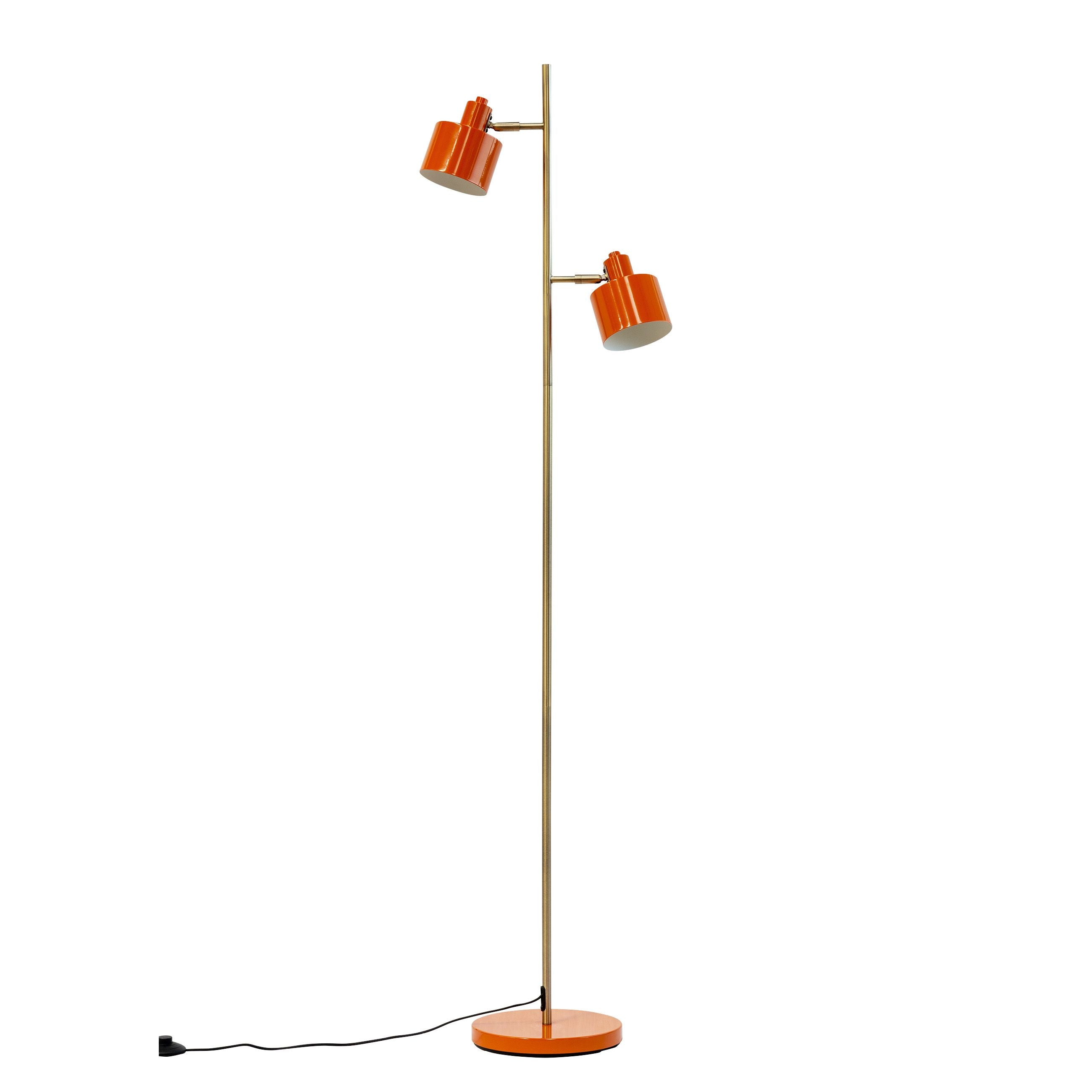 Dyberg Larsen Ocean Floor Lamp, Orange/Brass