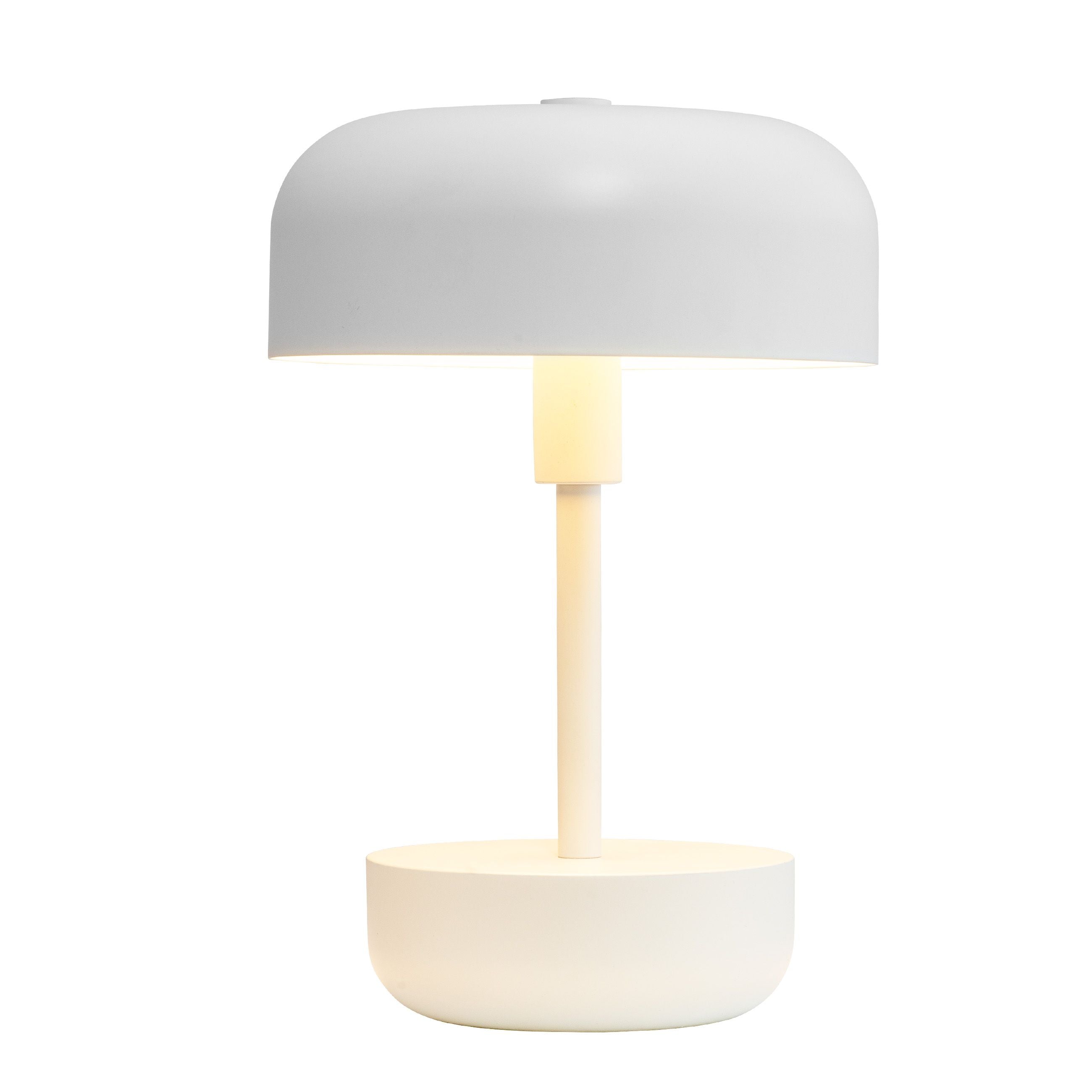 Dyberg Larsen Lampe de table rechargeable Haipot, blanc