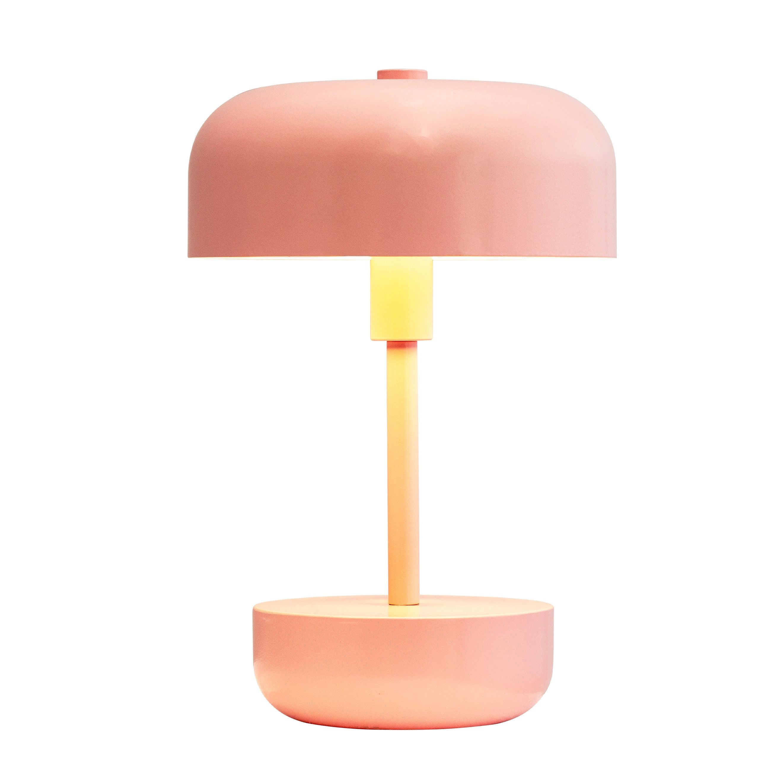 Lámpara de mesa recargable de Dyberg Larsen Haipot, rosa