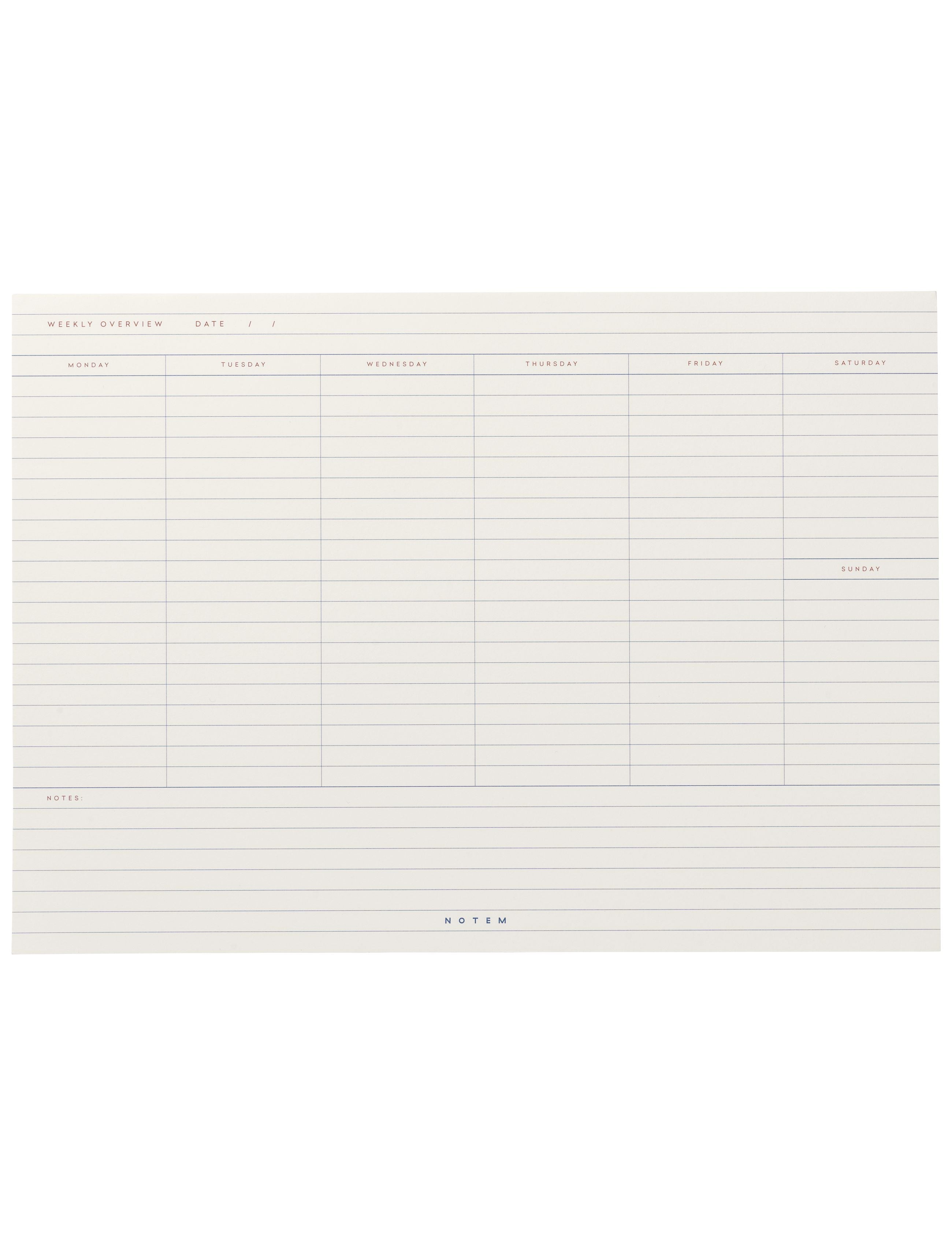 Notem Studio Milo Weekly Planer Notepad