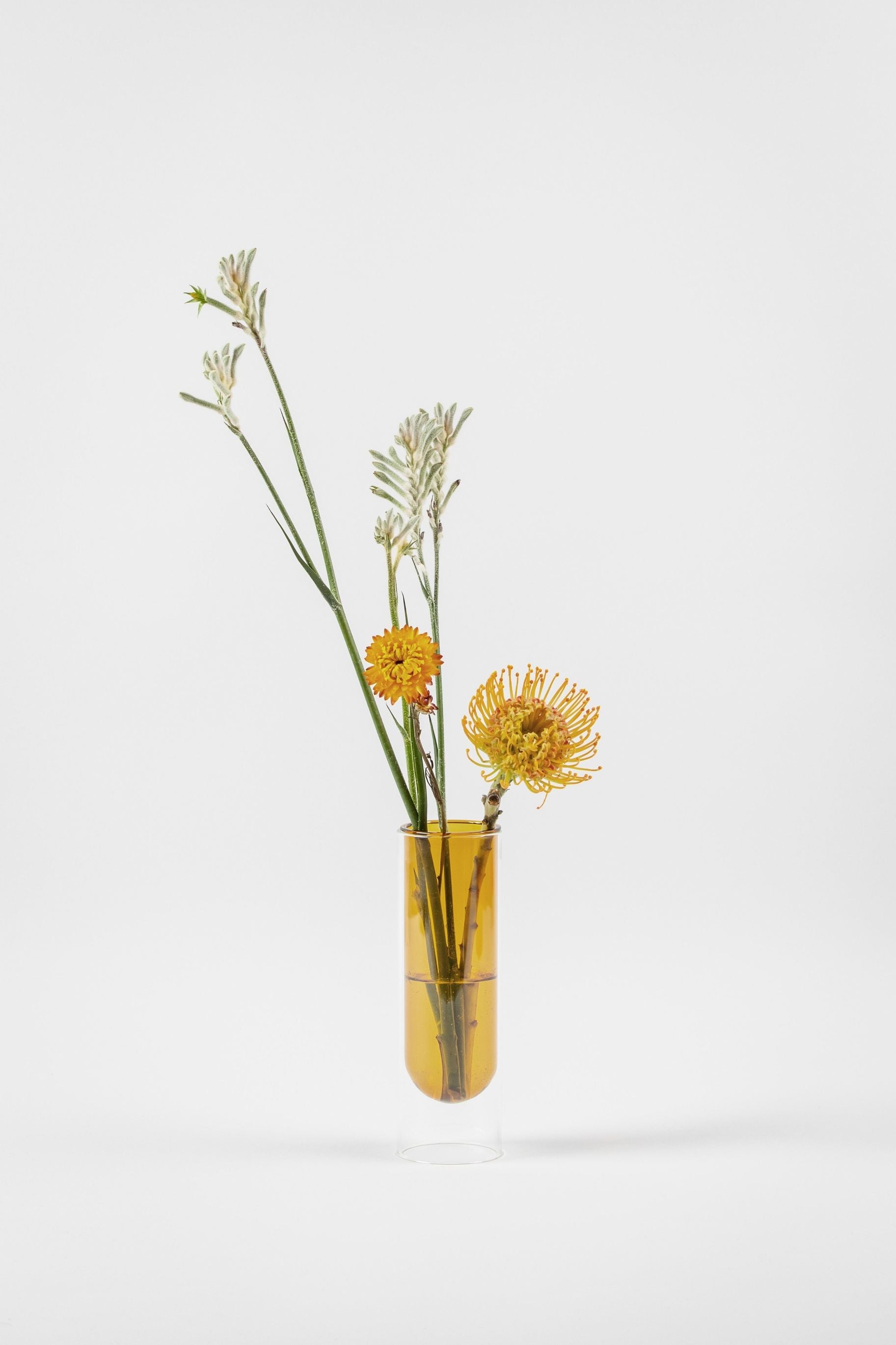 Studio über Blumenrohrvase 20 cm, gelb