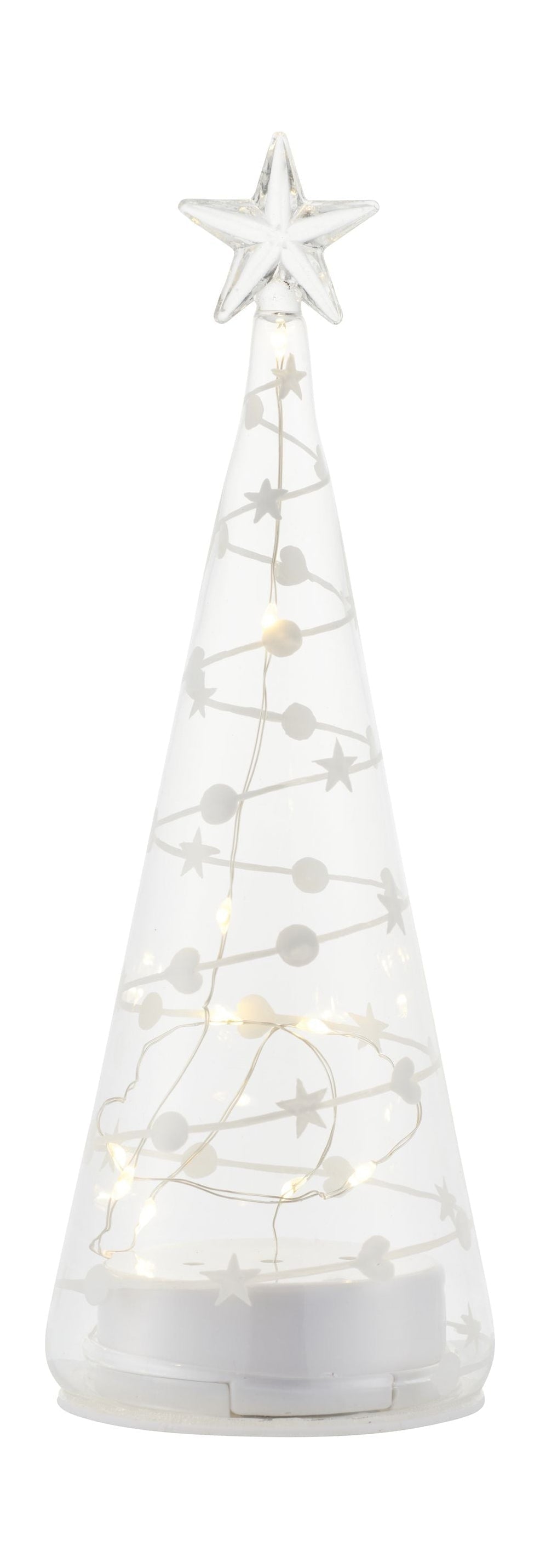 Sirius Sweet Christmas Tree, H22 cm, hvid/klar