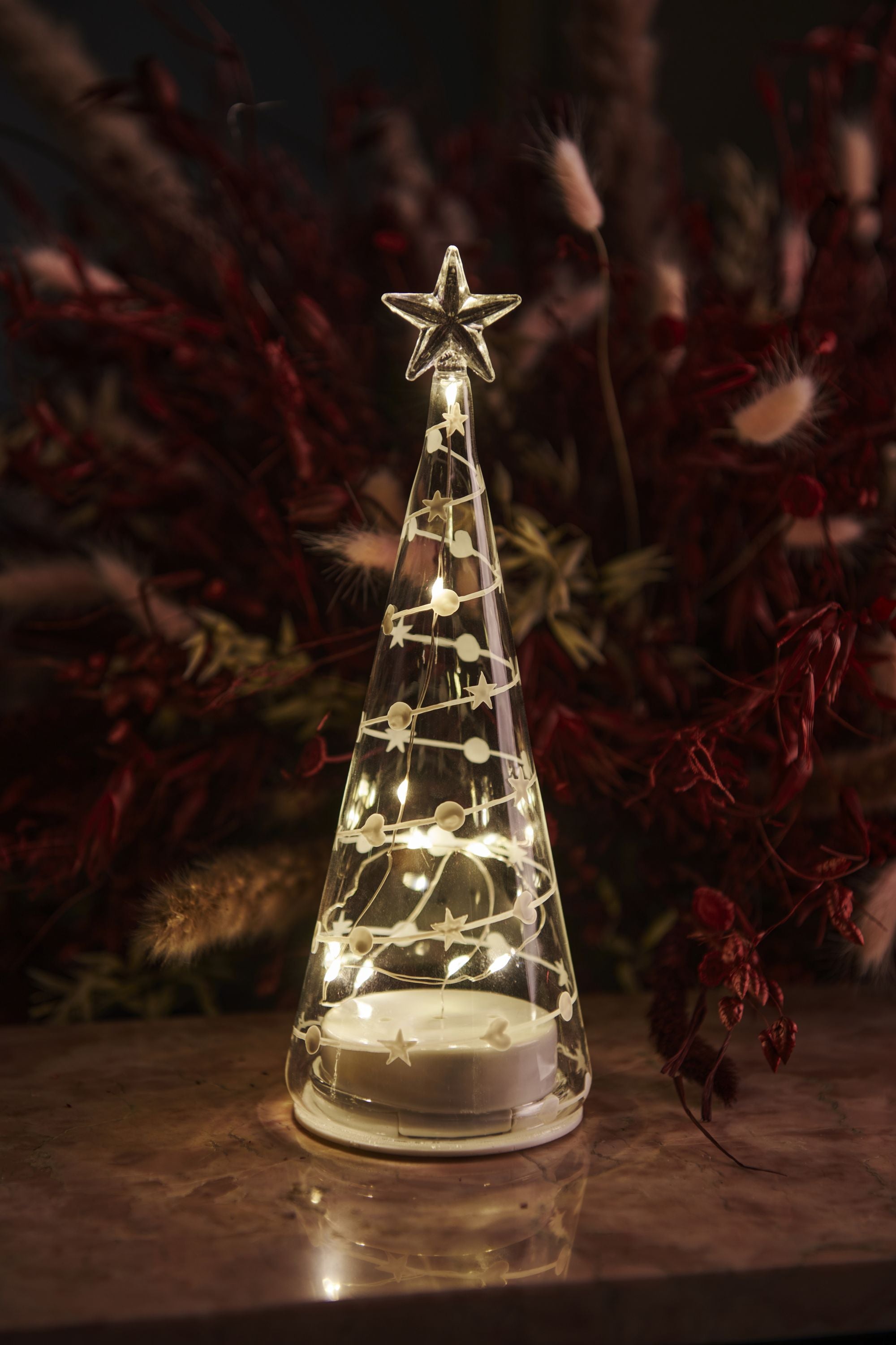 小天狼星甜圣诞树，h22厘米，白色/透明
