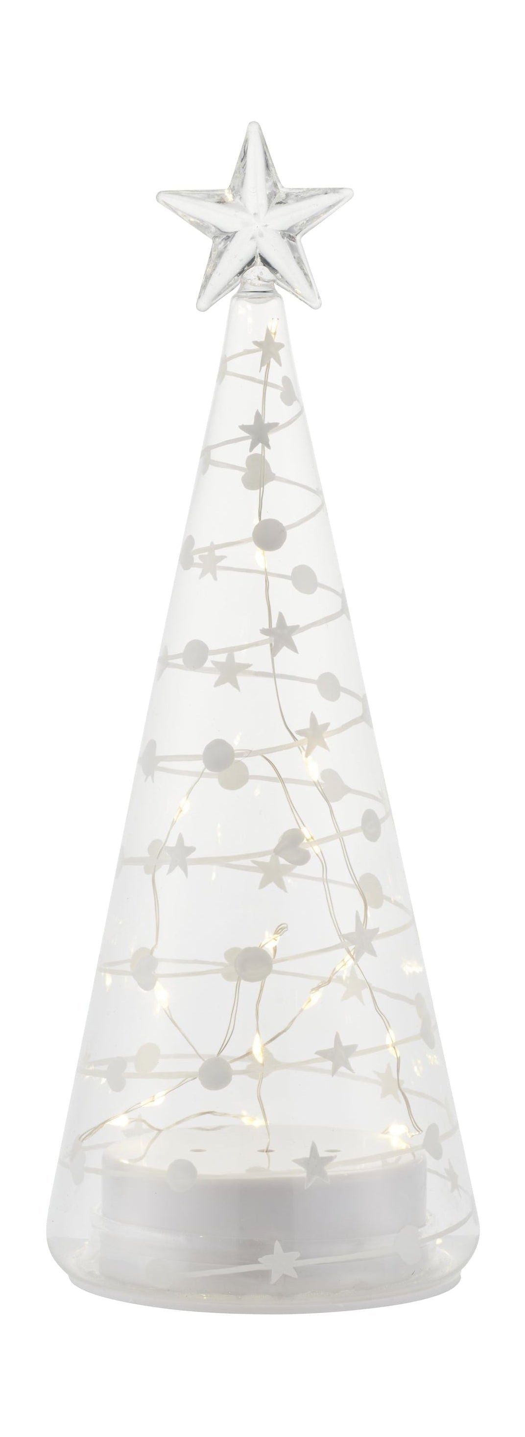 Sirius Sweet Christmas Tree, H26 cm, hvid/klar