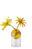 Studio sur le vase de bulles de fleur debout 13 cm, ambre