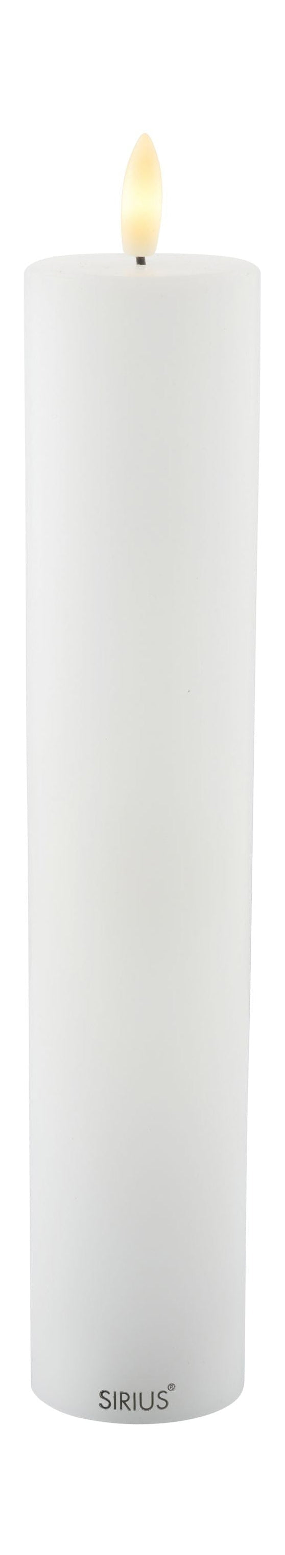 Sirius Sille ladattava LED -kynttilä valkoinen, Ø5x H25 cm