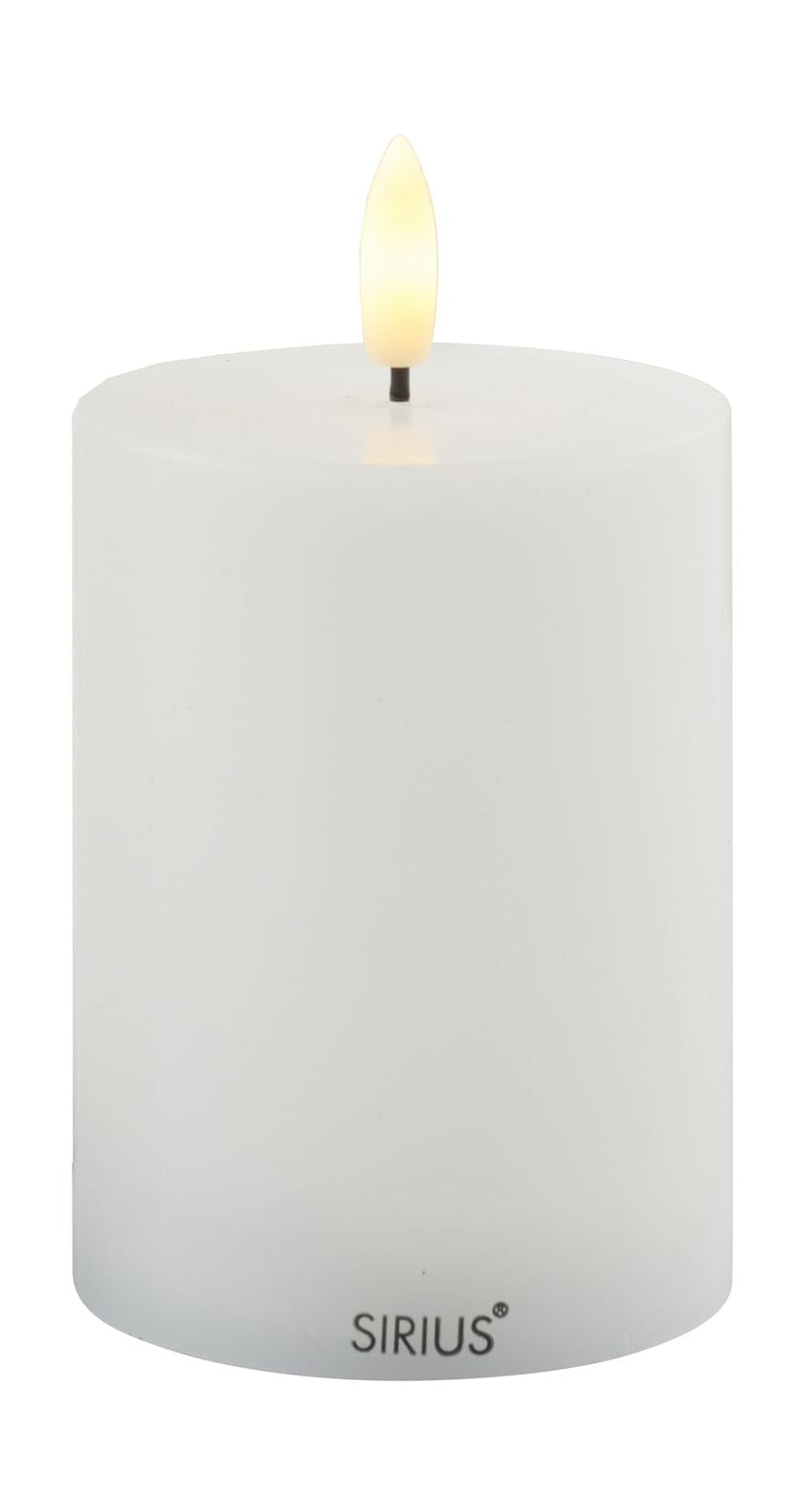 小天狼星Sille充电LED蜡烛白色，Ø7,5xH10 cm