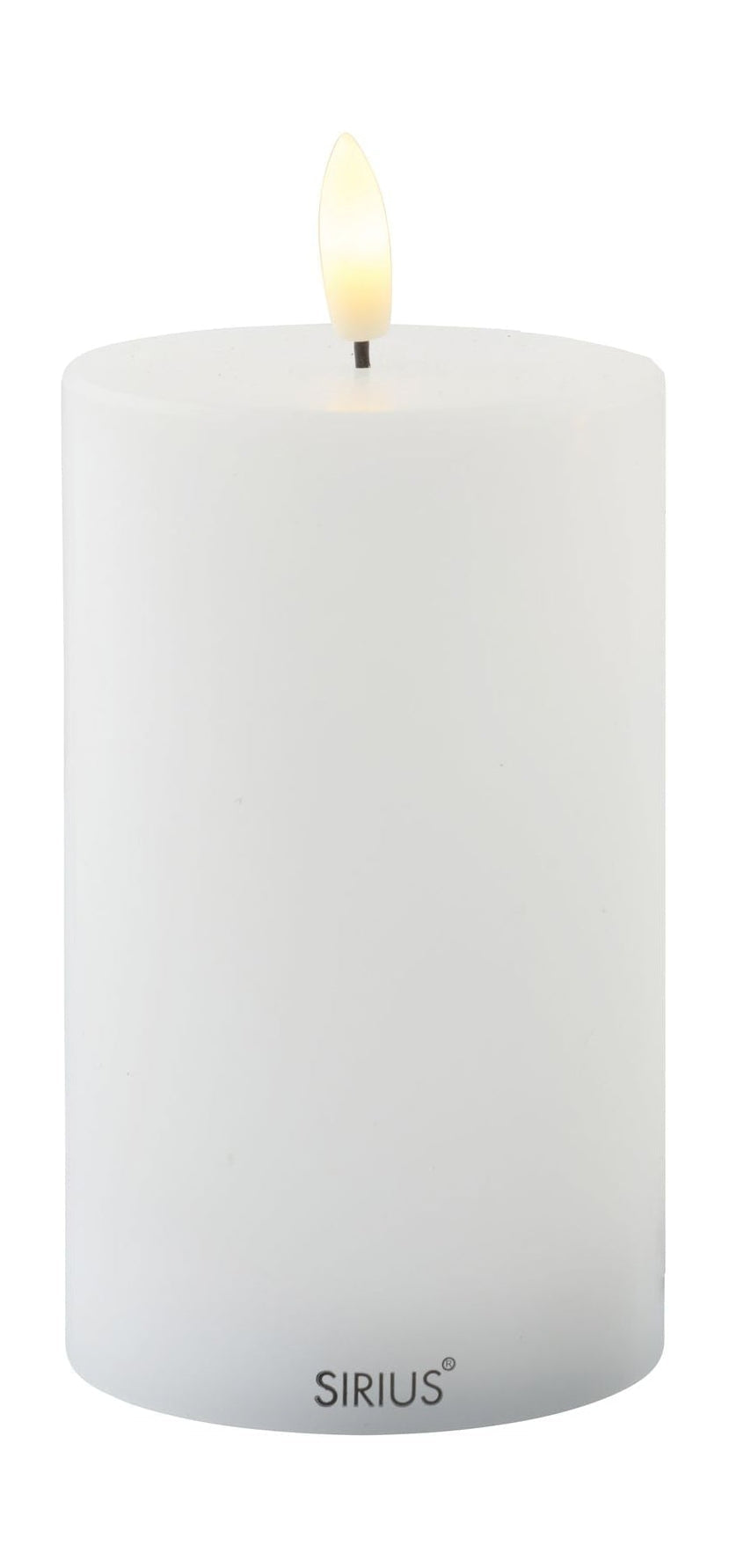 Sirius Sille ladattava LED -kynttilä valkoinen, Ø7,5x H12,5 cm