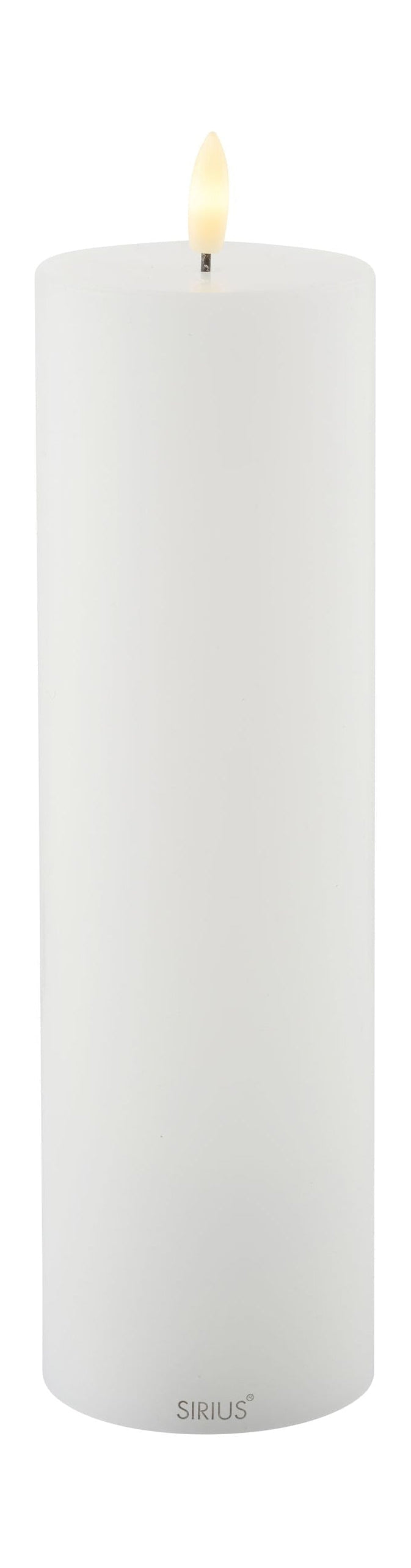 Sirius Sille oppladbar LED -stearinlyshvit, Ø7,5X H25 cm