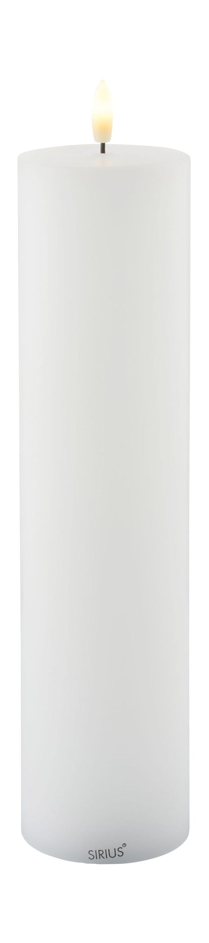Sirius Sille oppladbar LED -stearinlyshvit, Ø7,5x H30 cm