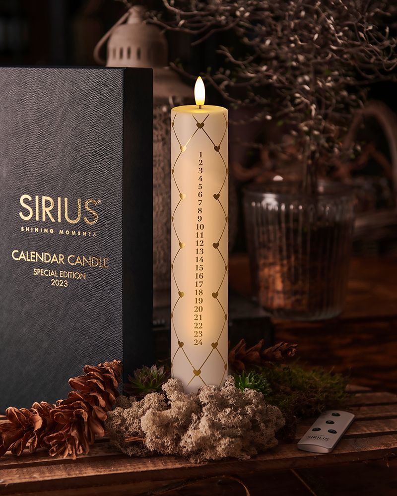 Candela del calendario Sirius Sille Ø5X H29CM, Edizione speciale 2023