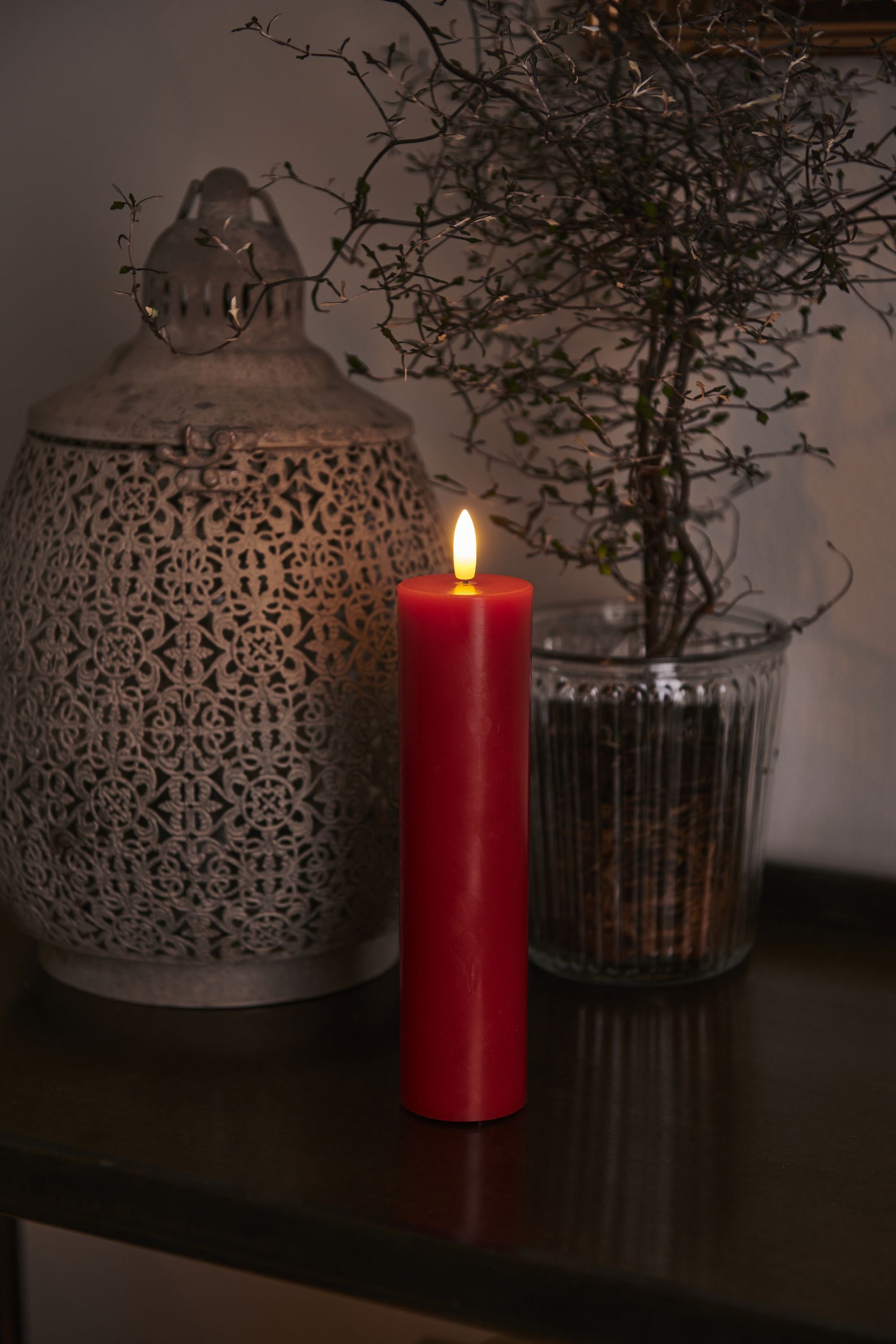 Sirius Sille Led Candle Ø5X H20CM, rød