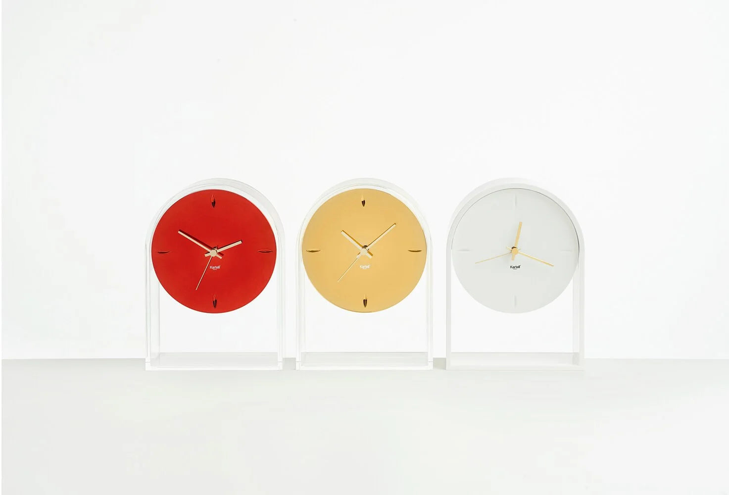 Kartell Air du Temps Horloge, cristal / rouge