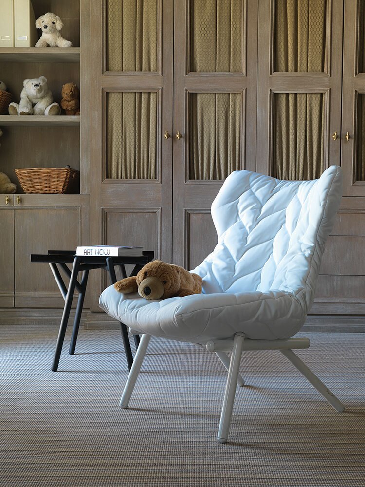 Velvet de sillón de follaje de Kartell, blanco/rojo cardinal