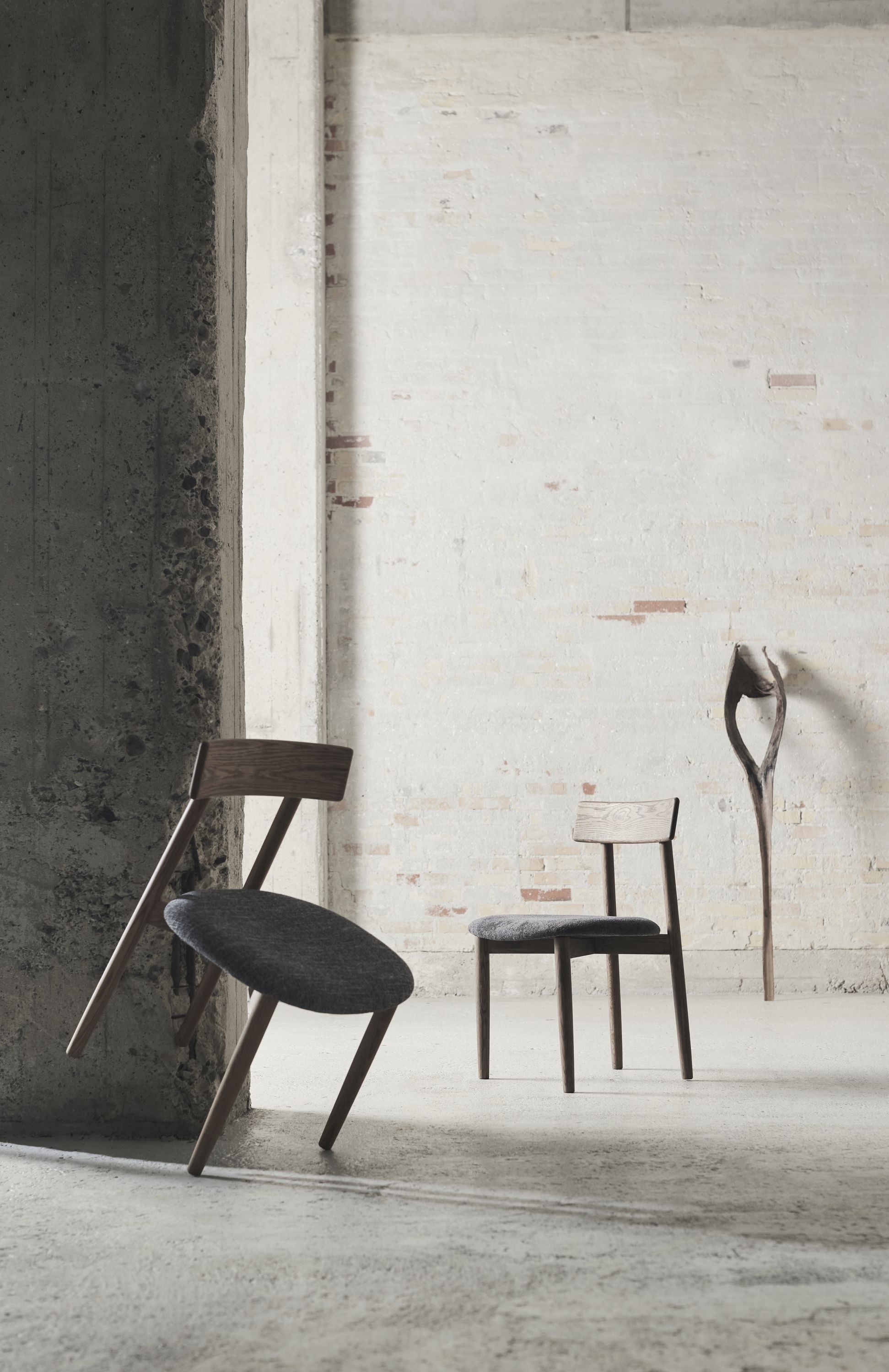 Muubs Tetra Dining Chair, Nature/Concrete