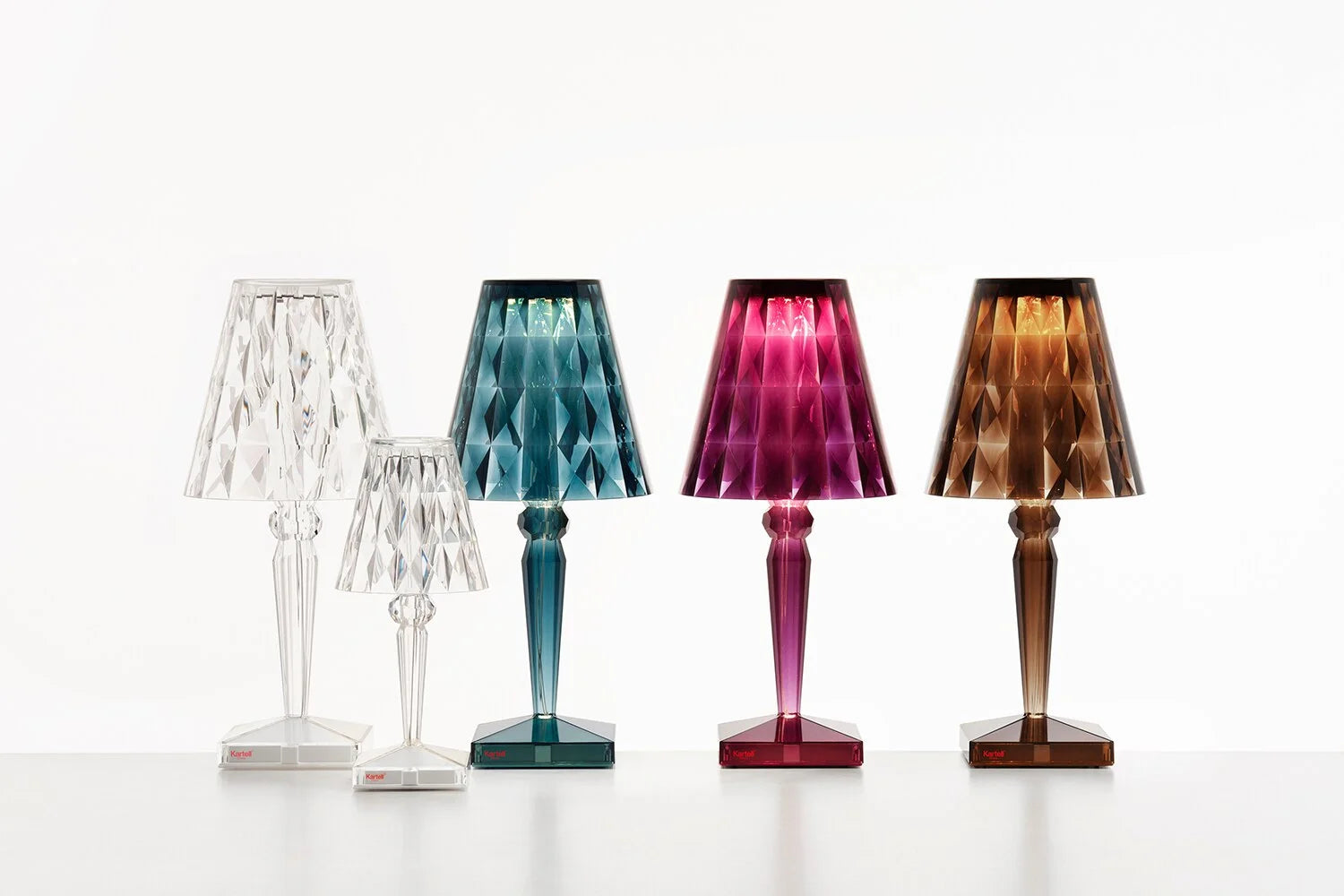 Kartell Big Battery Table Lamp -batterijversie, kristal