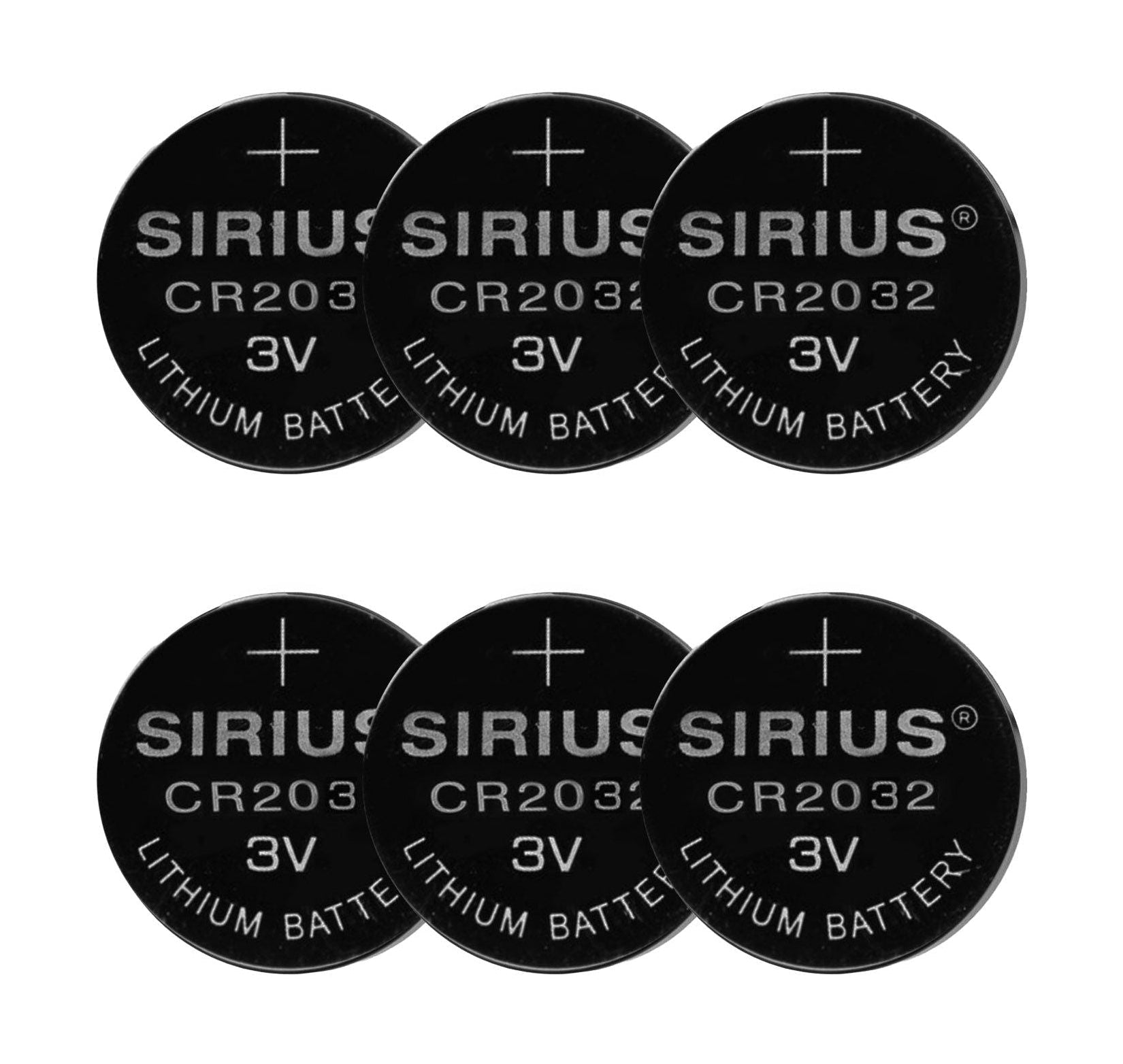 Sirius Deco Power CR2032, 6 stk sett