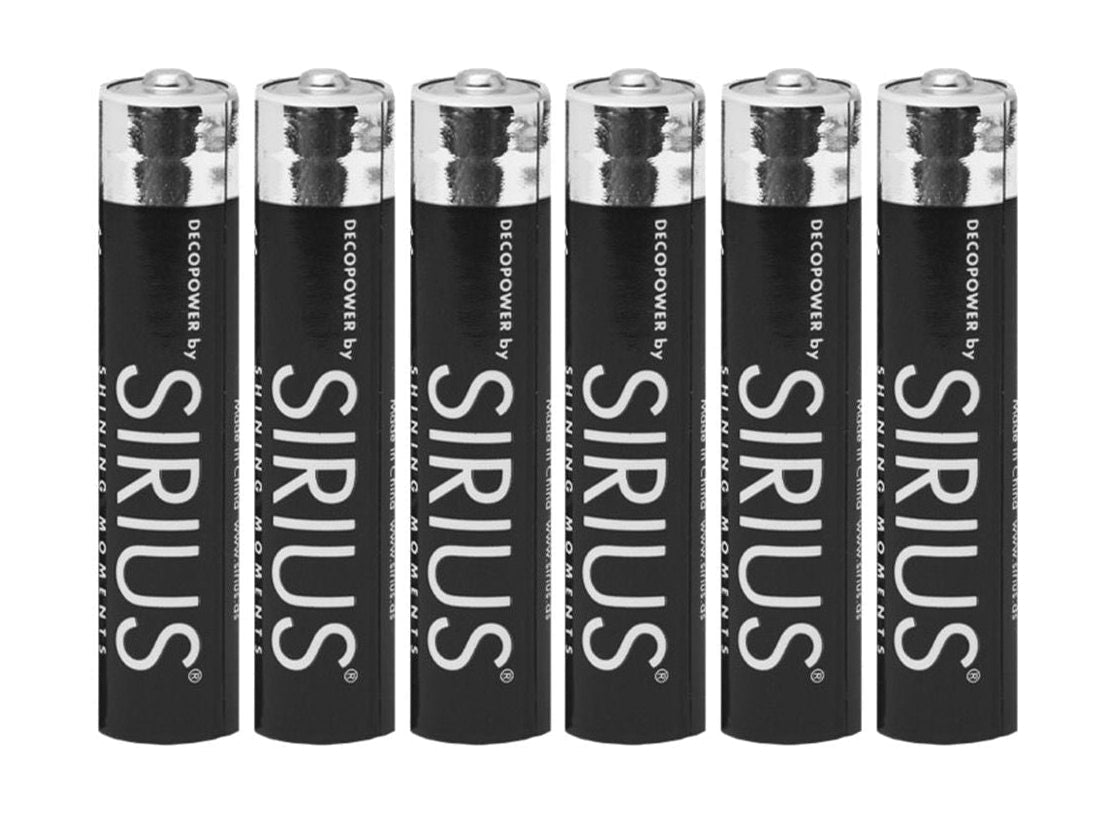 Sirius Deco Power AAAA -Batterien, 6PCS -Set
