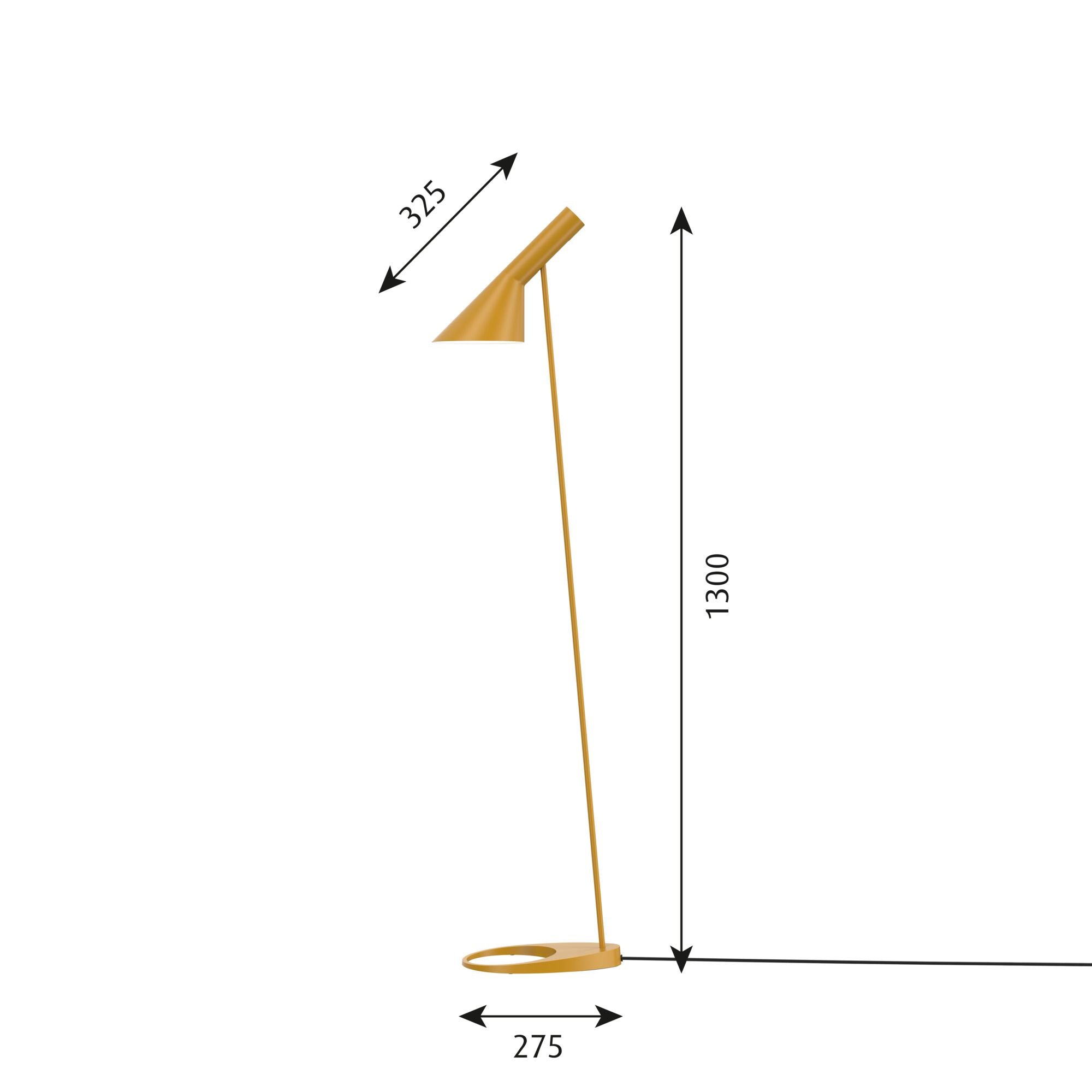 Louis Poulsen Aj Floor Lamp V3, Yellow Ochre