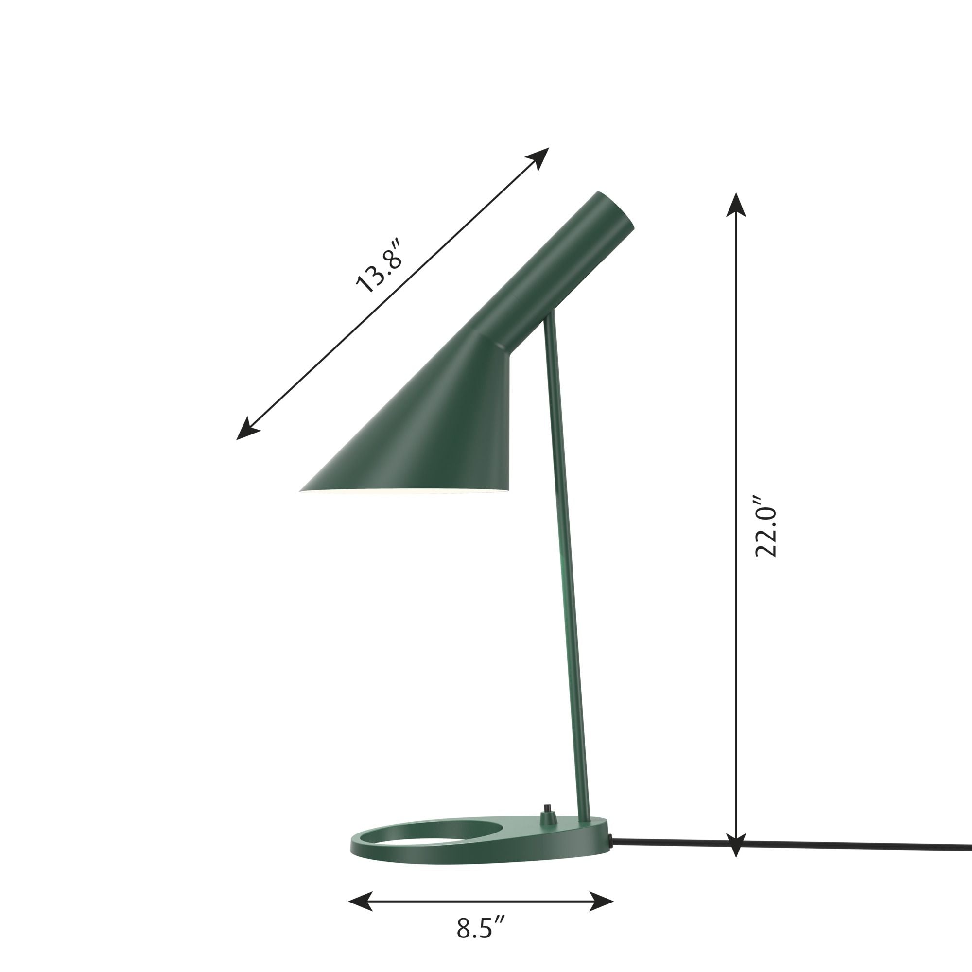 Louis Poulsen Aj Table Lamp V3, Dark Green