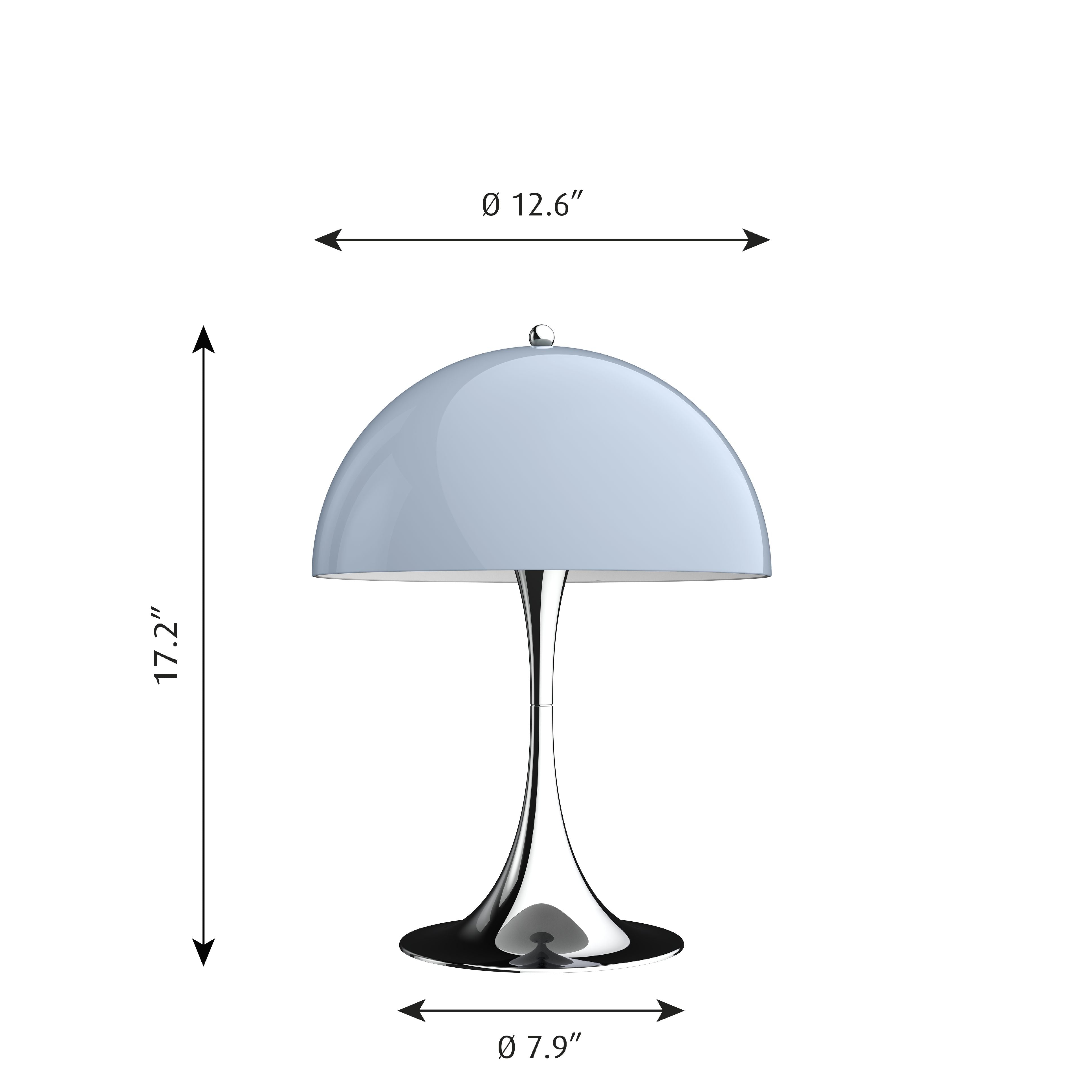 Lámpara de mesa Louis Poulsen Panthella 320 E14, Acryl de Opal Grey