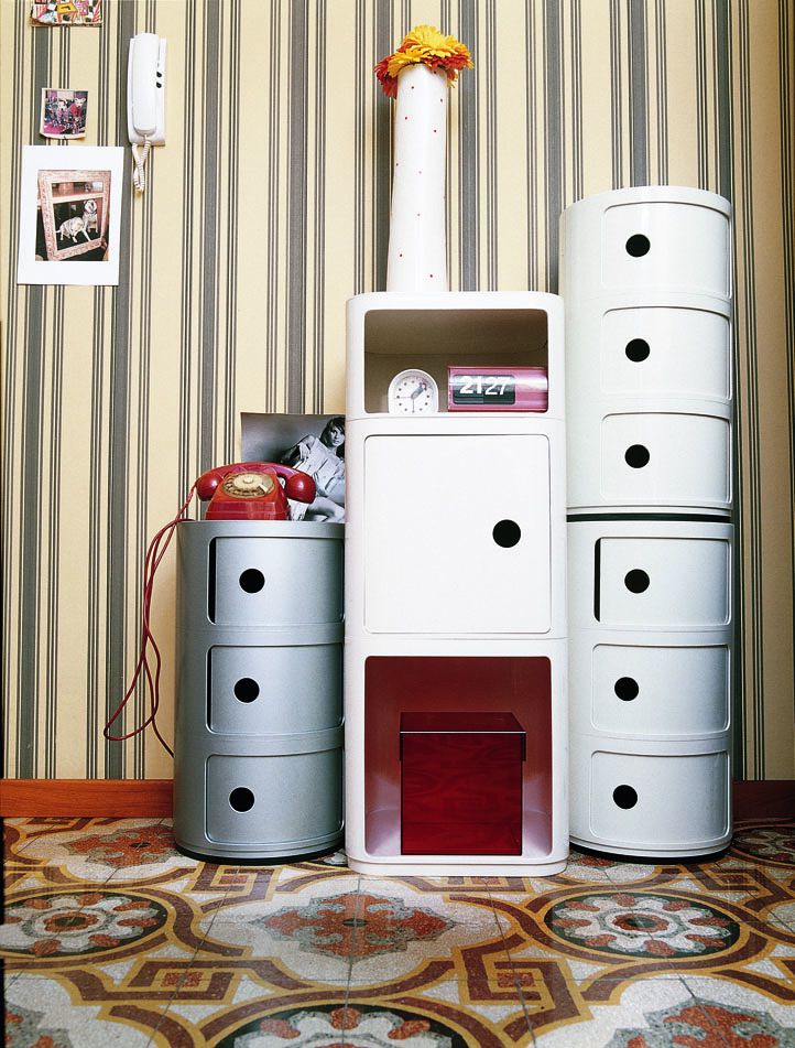 Kartell Componenbili Classic Container 2 -elementit, punainen