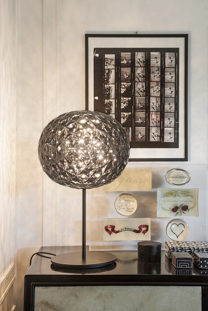 Kartell Planet vloerlamp 160 cm, kristal