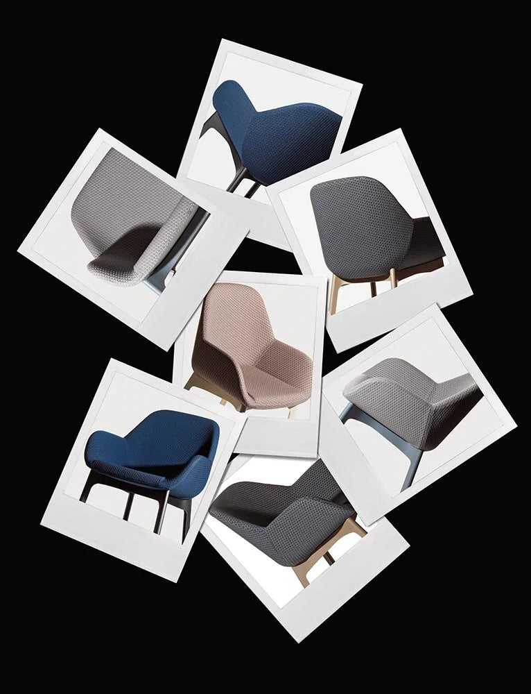 Kartell -Klatschen -PVC -Sessel, Grau/Tabak