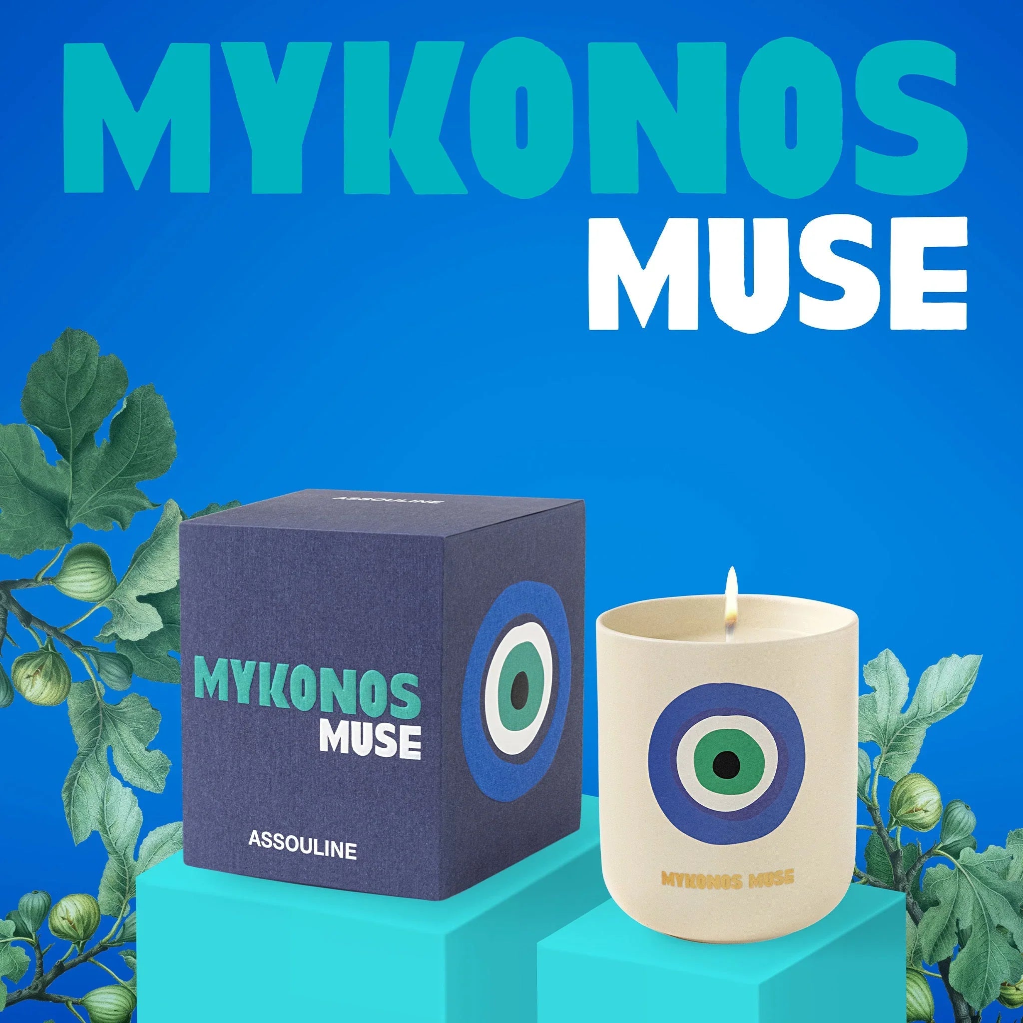 Assouline Mykonos Muse – Travel From Home stearinlys