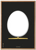 Brainchild Cadre pour affiche de croquis The Egg Design en bois clair, 50x70 Cm, fond noir