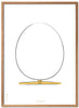 Brainchild The Egg Design Sketch Poster Frame Frame Made of Light Wood 50x70 Cm, White Background