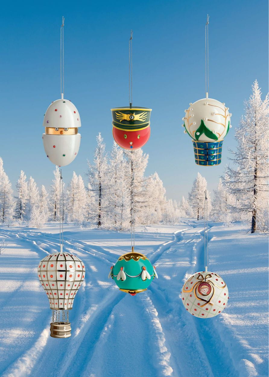 Alessi cuore e cuora dekorativ ball laget av porselen