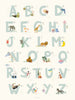 Vissevasse Alphabet Blue English Poster, 30x40 cm