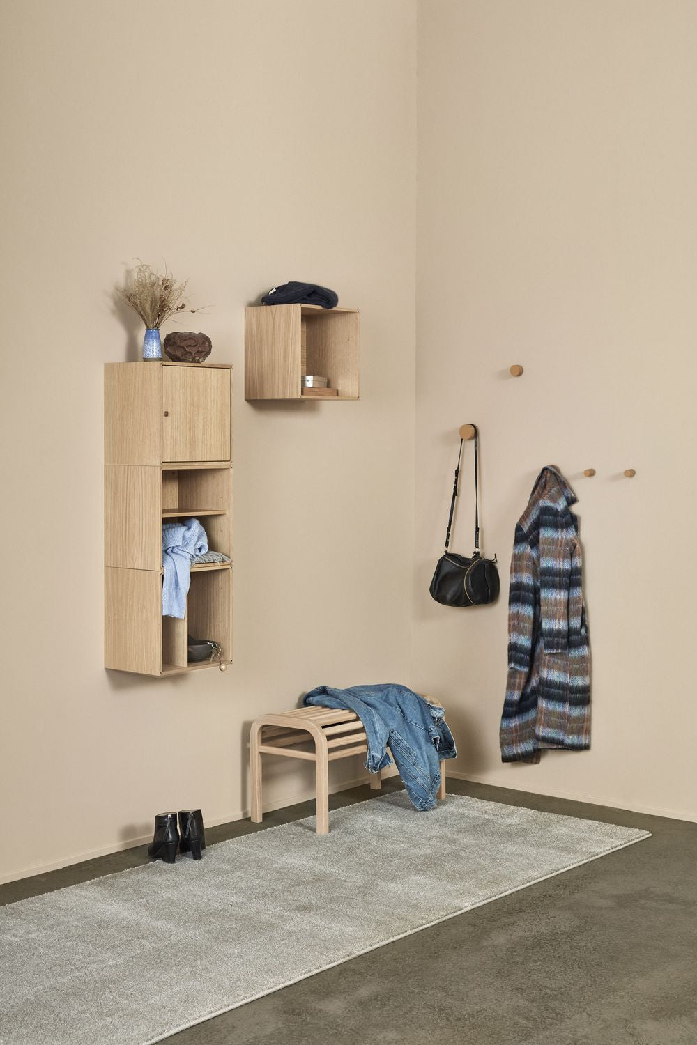 Andersen Furniture Kontrastkrogssæt på 2 Ø3 cm, eg/beige
