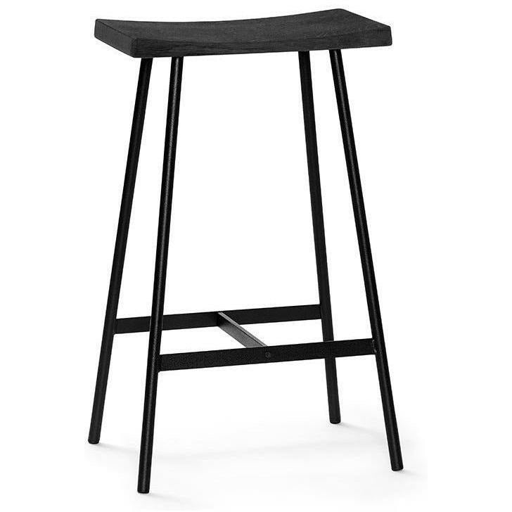 Andersen Furniture HC2 Bar Tabures de roble negro, marco de acero, H 65 cm