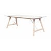 Andersen家具T7可扩展的桌子白色层压板，肥皂，220厘米