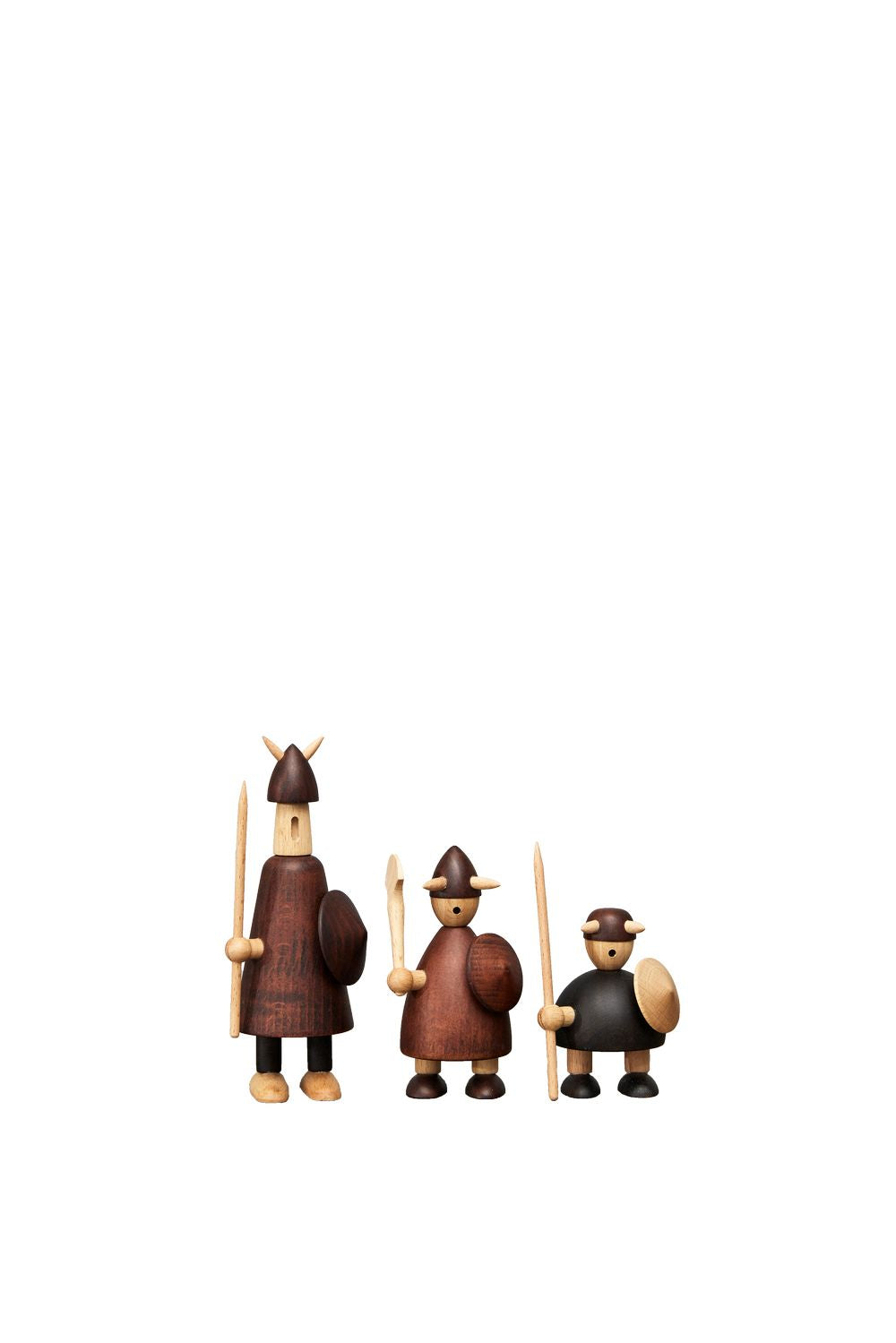 Andersen Furniture De Vikingen van Denemarken houten figuur, set van 3