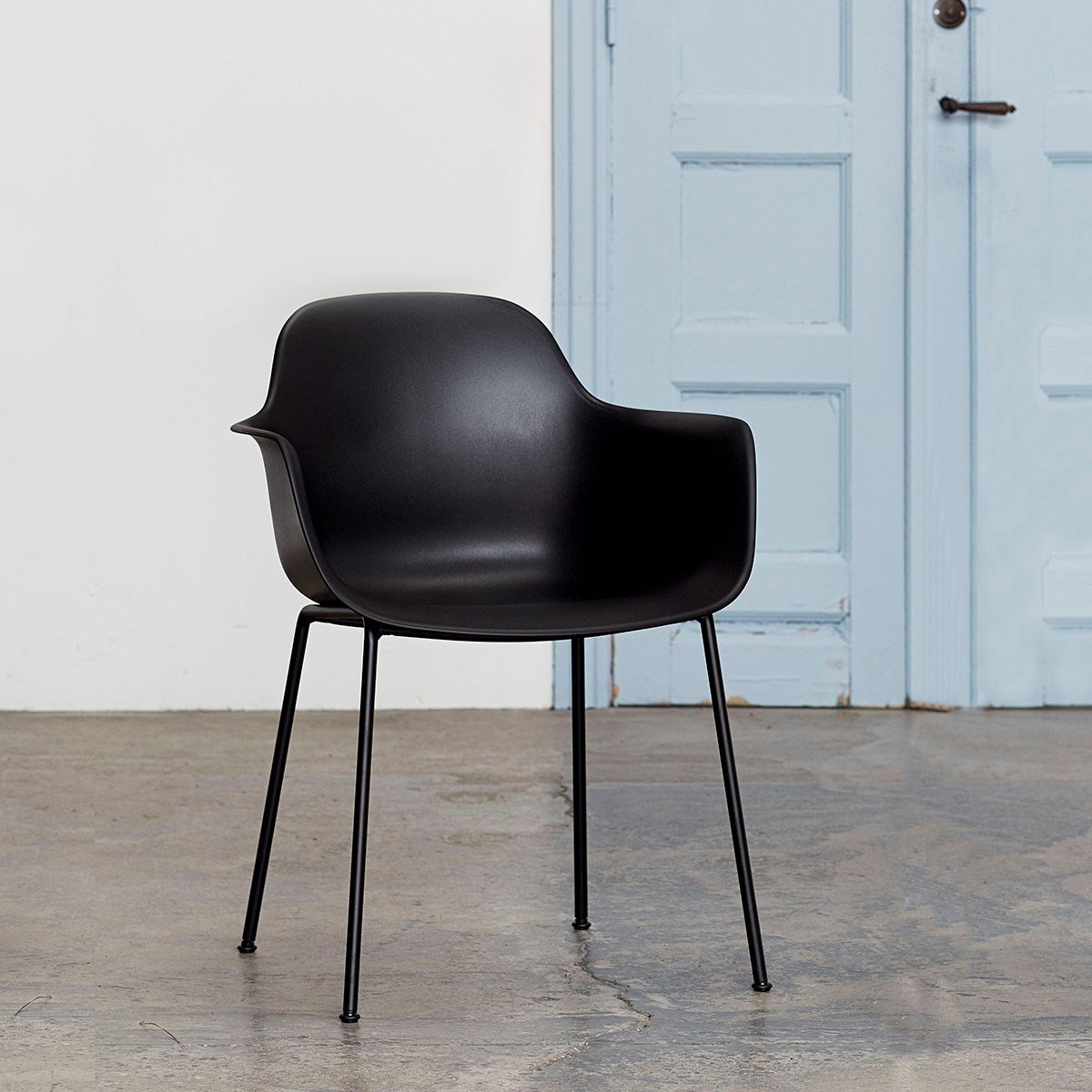 Chaise de mobilier Andersern AC3 Cadre noir, siège noir
