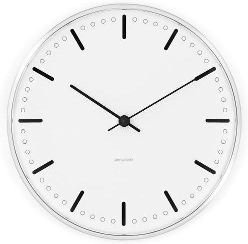 Reloj de la pared del Ayuntamiento de Arne Jacobsen, 16 cm