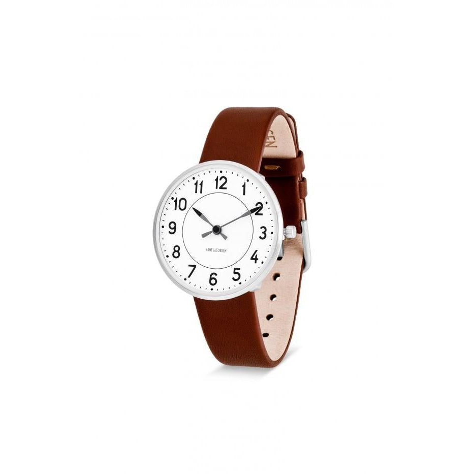 Arne Jacobsen Station Wristwatch Brown 40