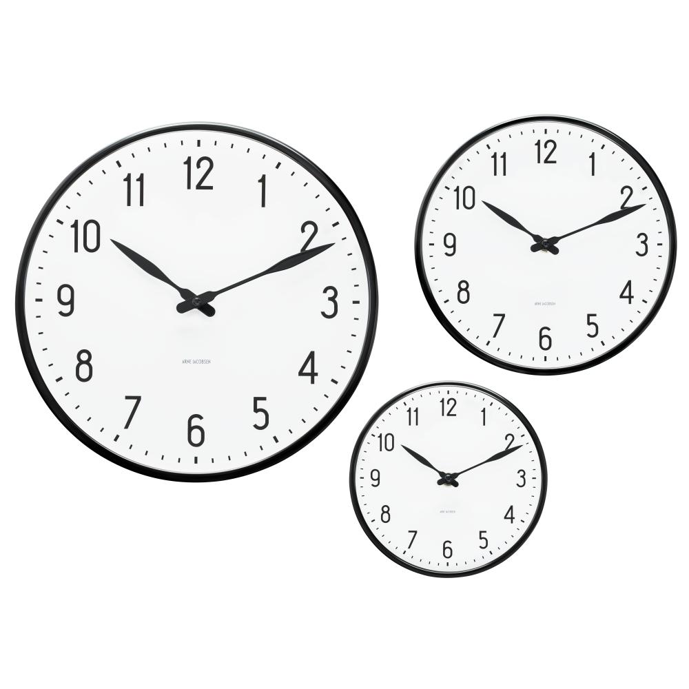 Reloj de pared de la estación de Arne Jacobsen, 16 cm