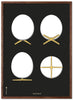 Brainchild The Egg Design Sketches Posterrahmen aus dunklem Holz 70 x 100 cm, schwarzer Hintergrund