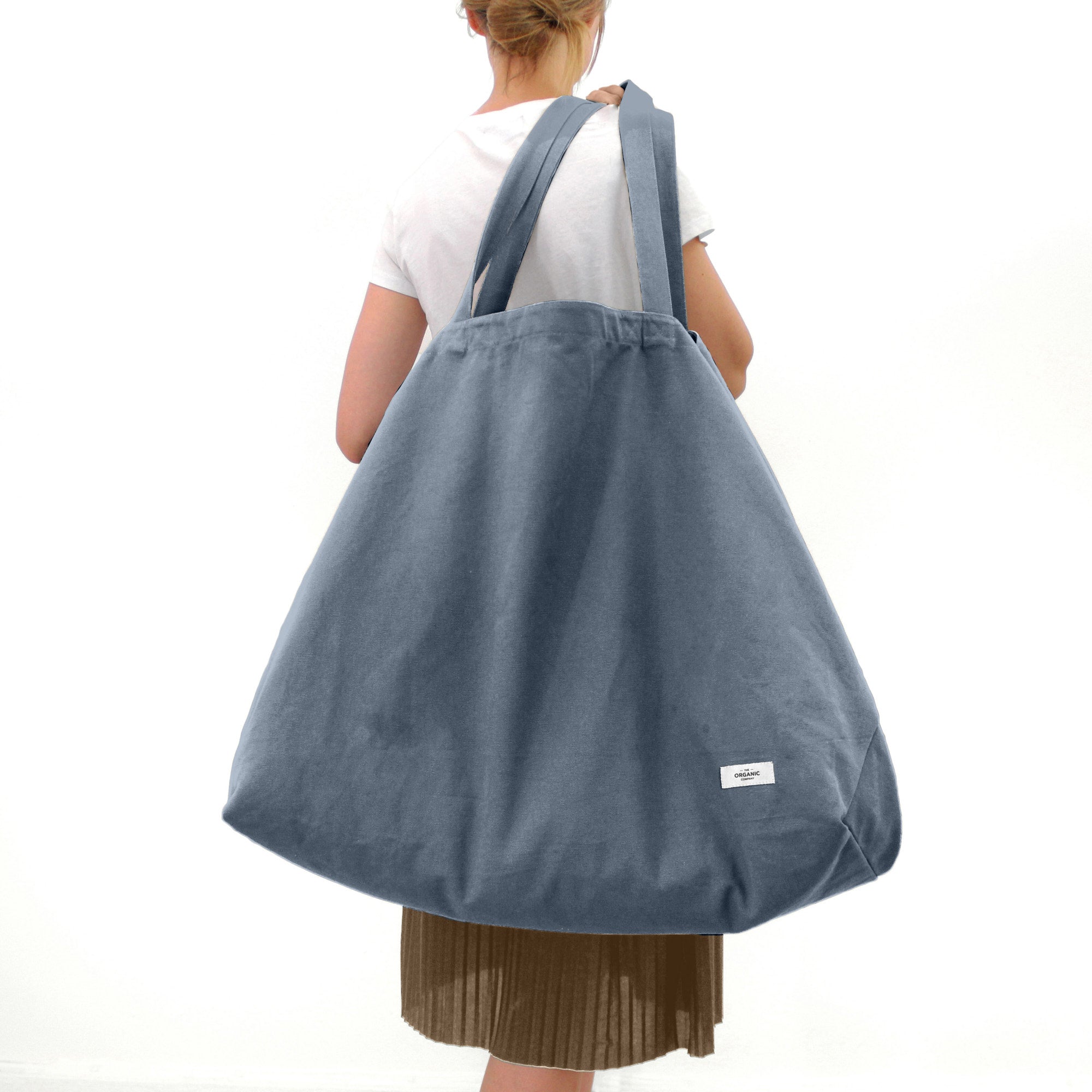 The Organic Company Big Long Bag, Grey Blue