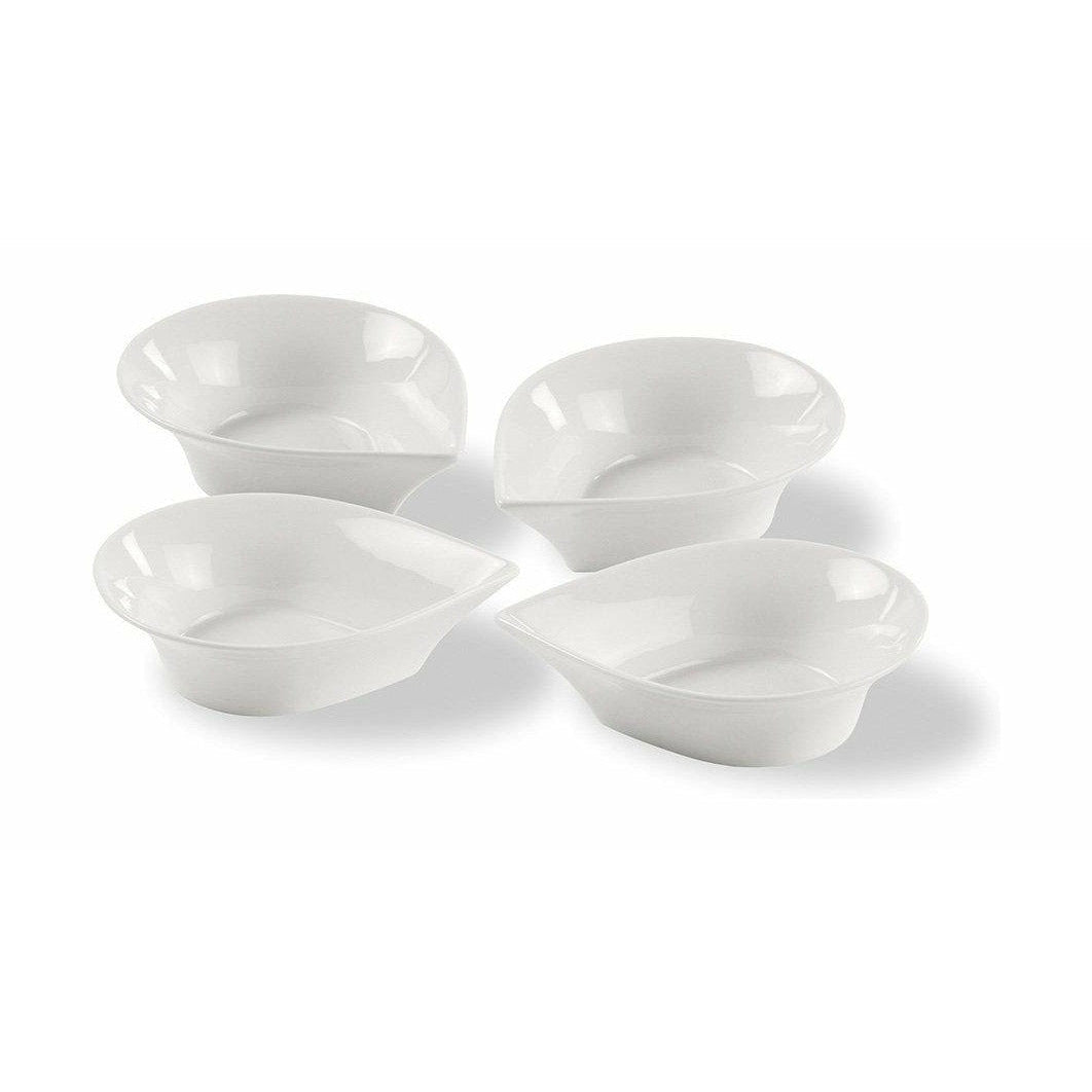 Blomsterbergs Drop bowls wit 4 pc's., 13 cm