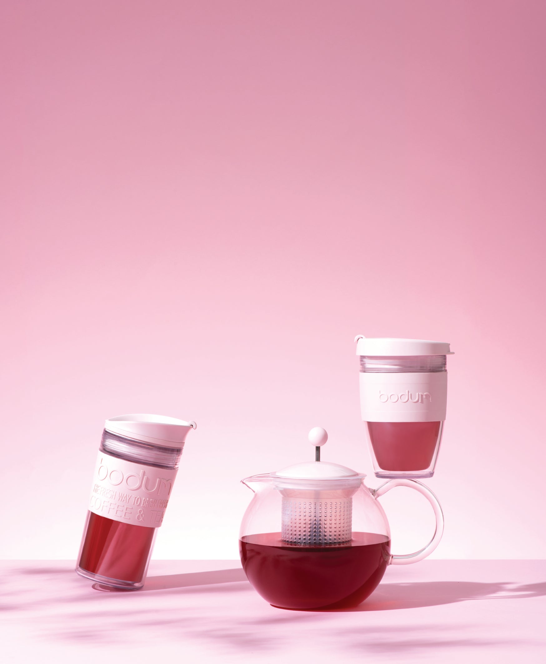 Bodum Assam Tea Maker con manico in vetro e coperchio colorato, L: 11,9 cm